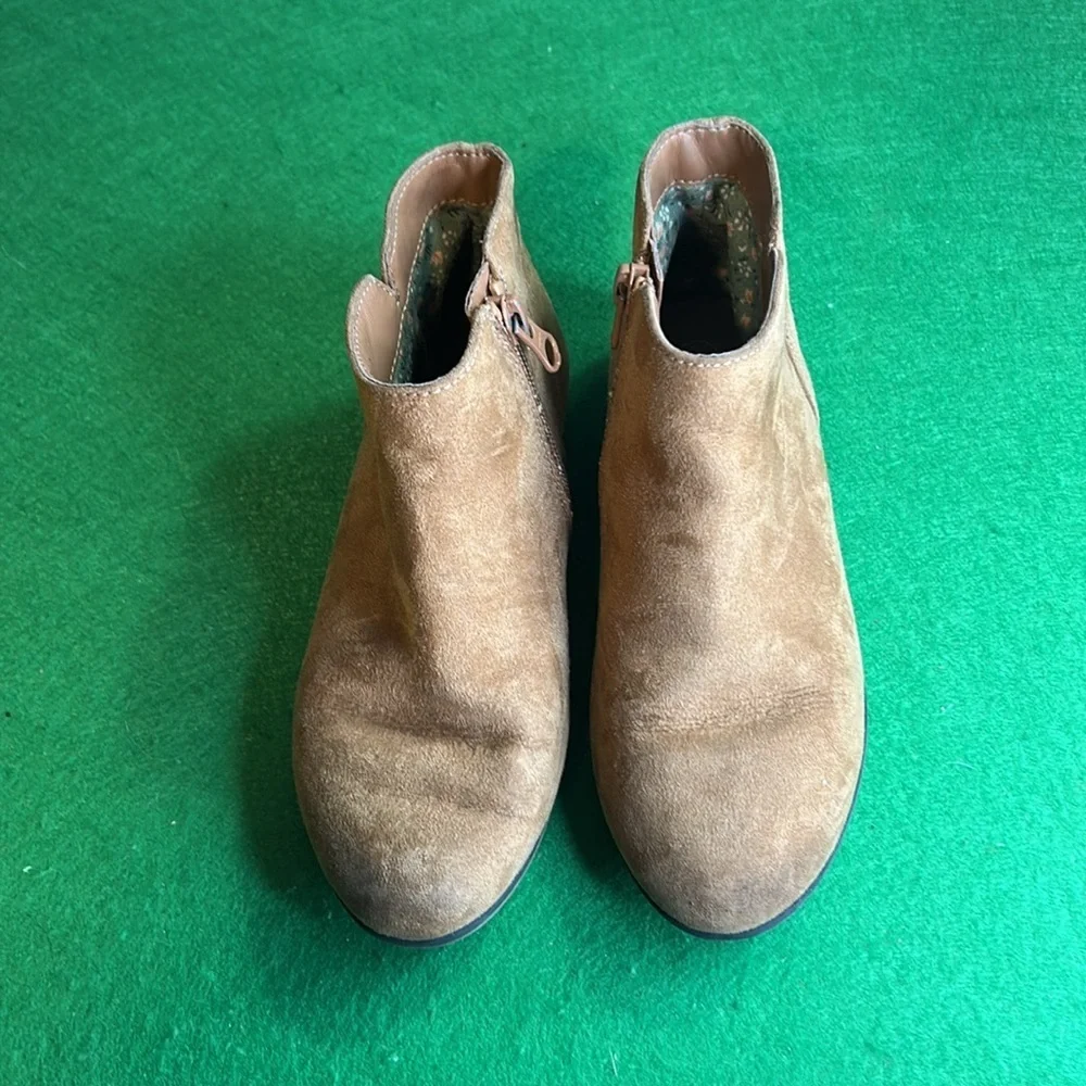 Cat & JACK  GIRLS ANKLE BOOTS ZIP UP SIDES SZ 1